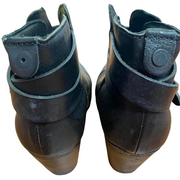 Rag &‎ Bone Black Heeled Leather Ankle Bootie Size 39 - Picture 7 of 10